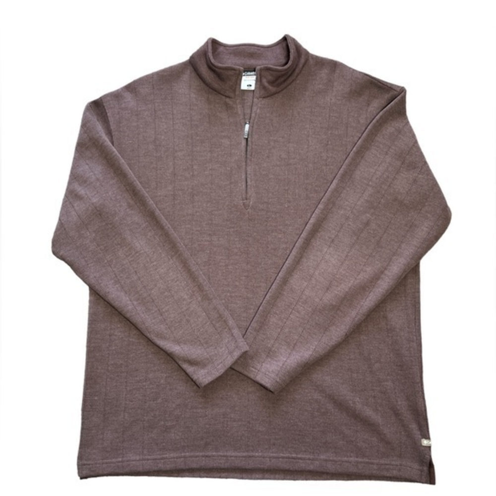 Columbia XCO Men's Light Brown Soft Classic Quarter Zip Pullover Sweater Sz. L